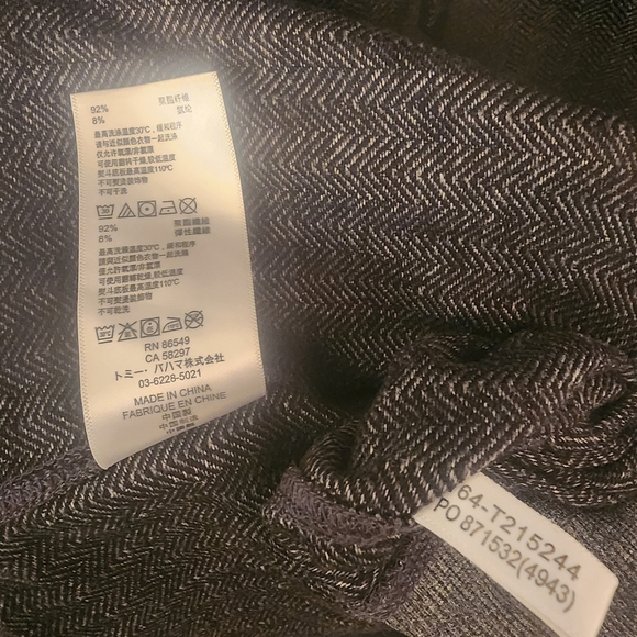 Tommy Bahama Quarter Zip Longsleeve Charcoal Gray Chevron Pullover Mens XXL - Picture 5 of 9